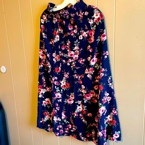 Rainbow Floral Elastic waist Skirt